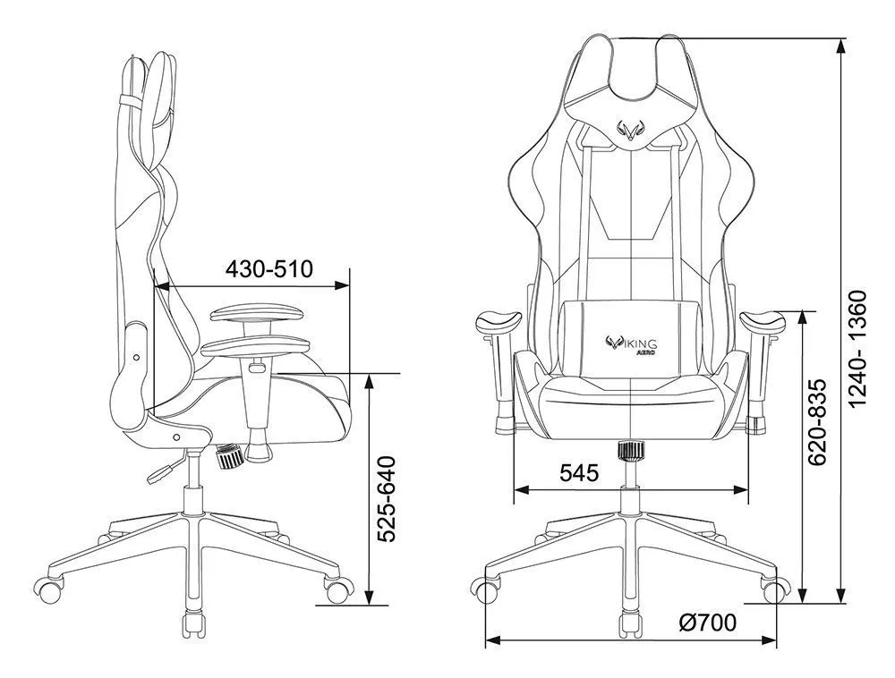 Игровое кресло Бюрократ VIKING 5 AERO фото 3