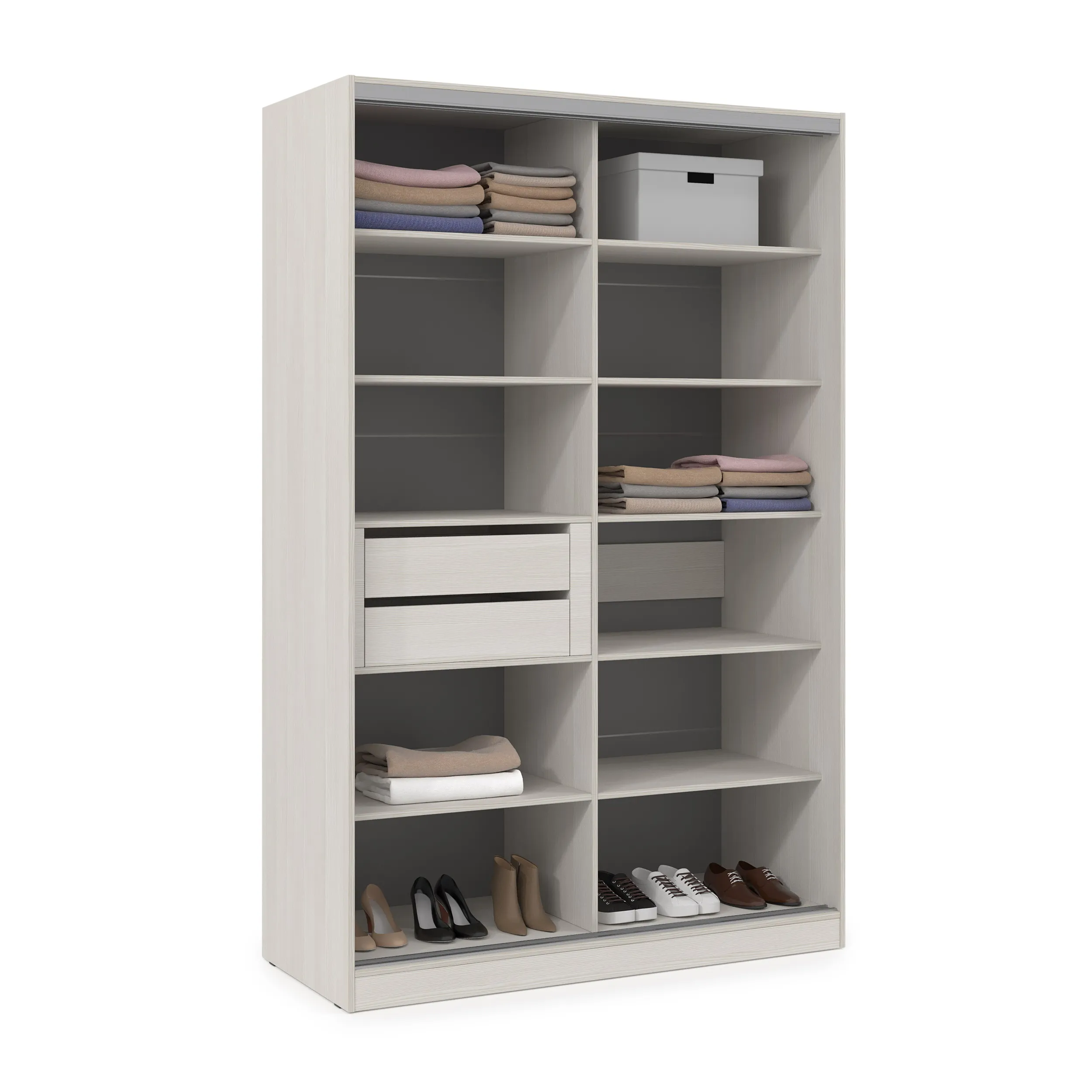 Шкаф-купе 2-дверный с полками (база 9) фото 0