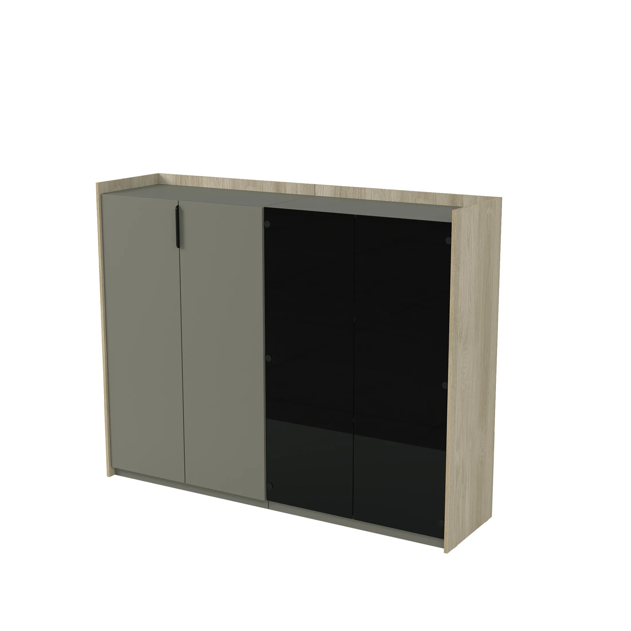 Шкаф средний, со стеклом двусоставный Magnetic фото 0