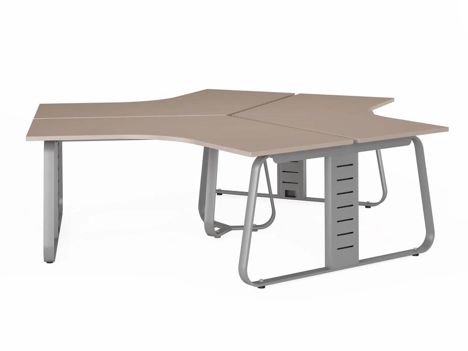 Рабочая станция на 3 места с кронштейнами под экраны JNO115 фото 0